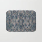 Feather Ikat - midnight desert Bath Mat Gallery Image 1