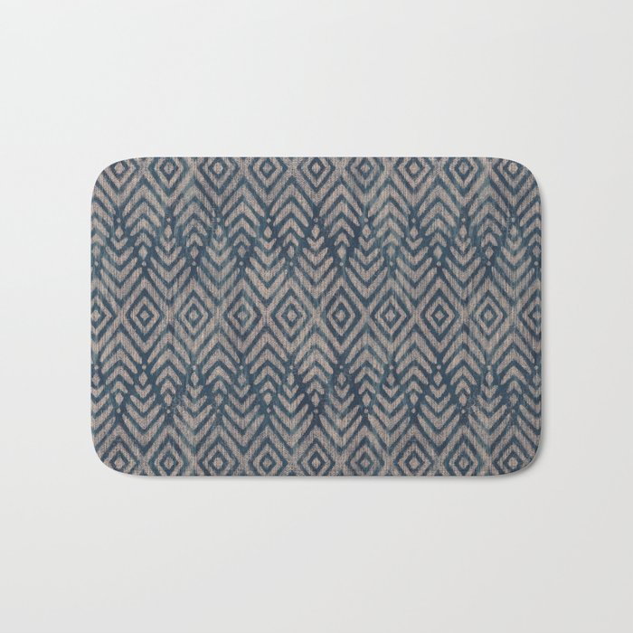 Feather Ikat - midnight desert Bath Mat Gallery Image 1