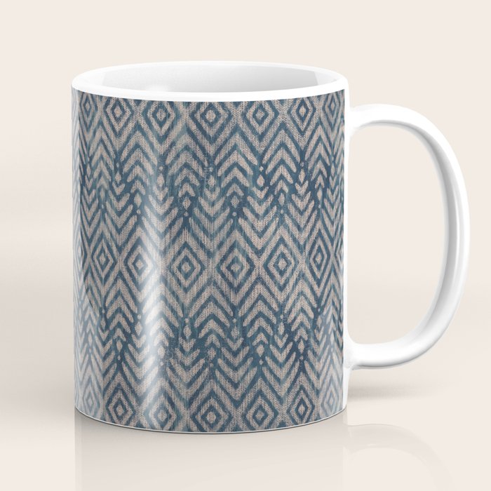 Feather Ikat - midnight desert Coffee Mug Gallery Image 1