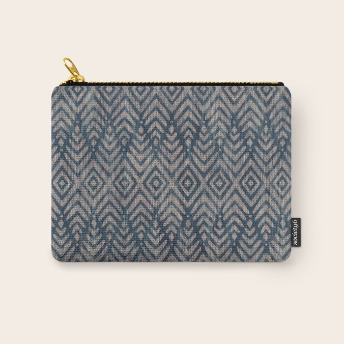 Feather Ikat - midnight desert Carry All Pouch Gallery Image 1
