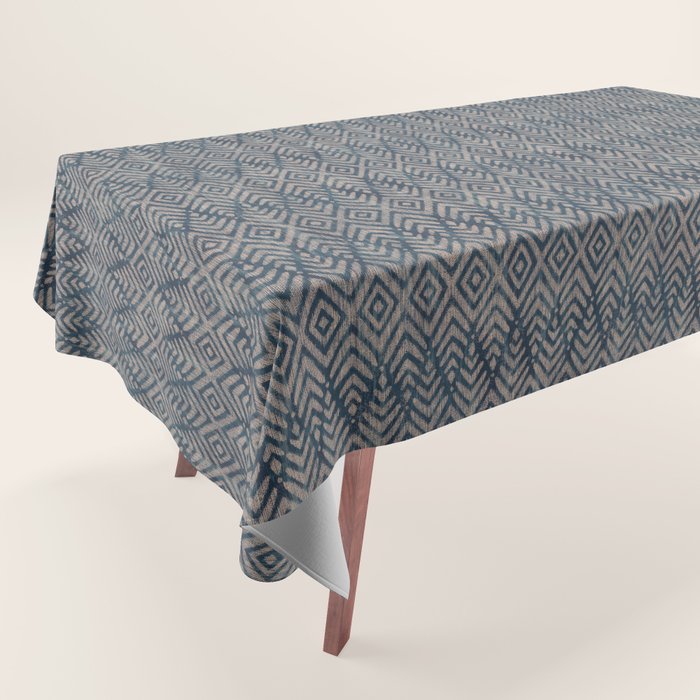 Feather Ikat - midnight desert Tablecloth Gallery Image 1