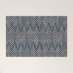 Feather Ikat - midnight desert Welcome Mat Gallery Image 1