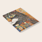 Gustav Klimt Style Warrior Cat with Colorful Medals Notebook Gallery Image 2