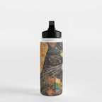 Gustav Klimt Style Warrior Cat with Colorful Medals Water Bottle Gallery Image 3