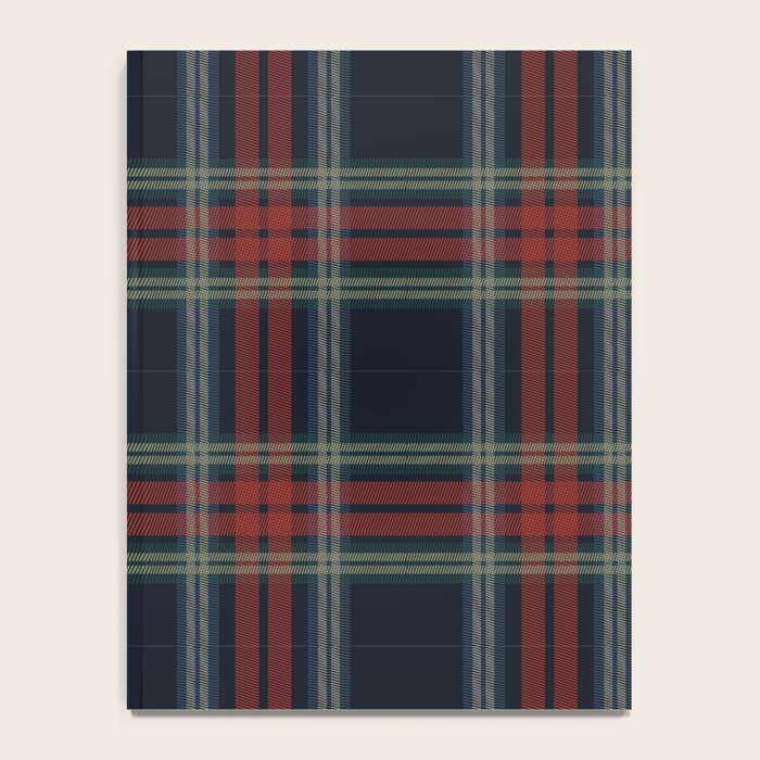 Navy Blue Red Classic Plaid Notebook Gallery Image 4