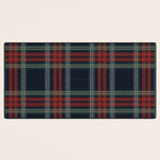 Navy Blue Red Classic Plaid Desk Mat Gallery Image 3