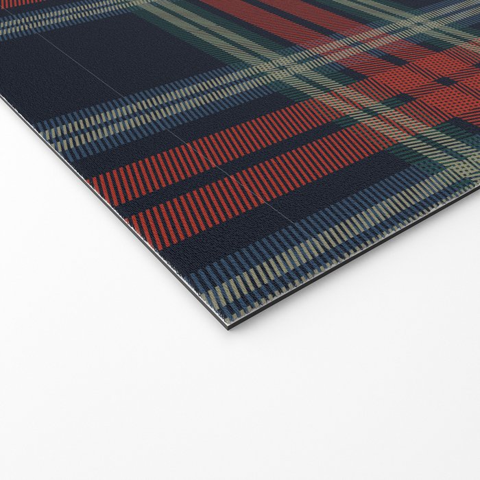 Navy Blue Red Classic Plaid Welcome Mat Gallery Image 2