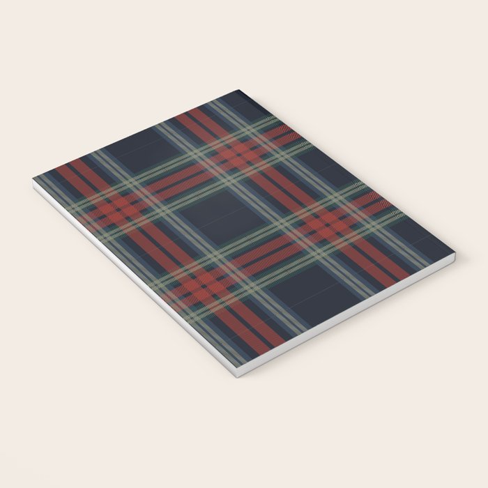 Navy Blue Red Classic Plaid Notebook Gallery Image 3