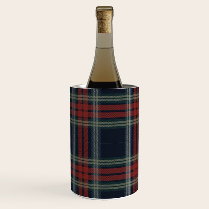 Navy Blue Red Classic Plaid Wine Chiller Gallery Image 3