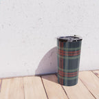 Navy Blue Red Classic Plaid Travel Mug Gallery Image 4