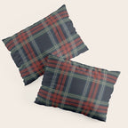 Navy Blue Red Classic Plaid Pillow Sham Gallery Image 3
