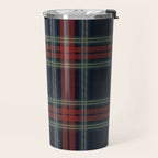 Navy Blue Red Classic Plaid Travel Mug Gallery Image 2