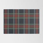 Navy Blue Red Classic Plaid Rug Gallery Image 2