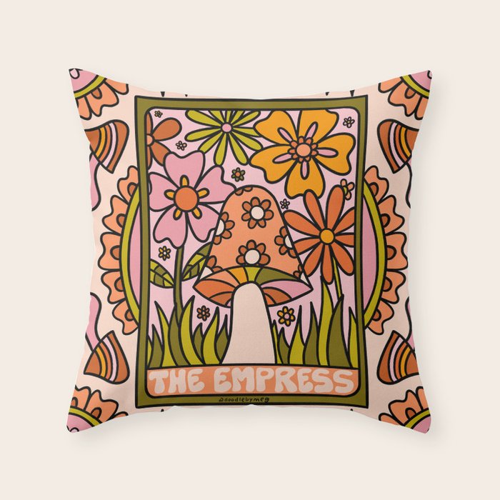 4. The Empress Mushroom Throw Pillow Gallery Image 6