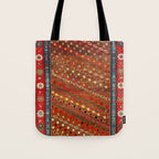 Genje Central Caucasus Antique Rug Print Tote Bag Gallery Image 1