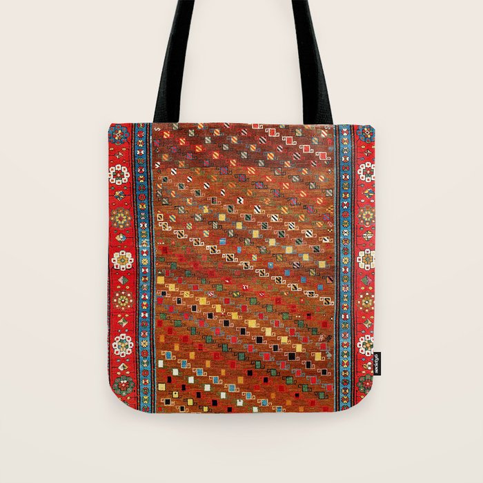 Genje Central Caucasus Antique Rug Print Tote Bag Gallery Image 1