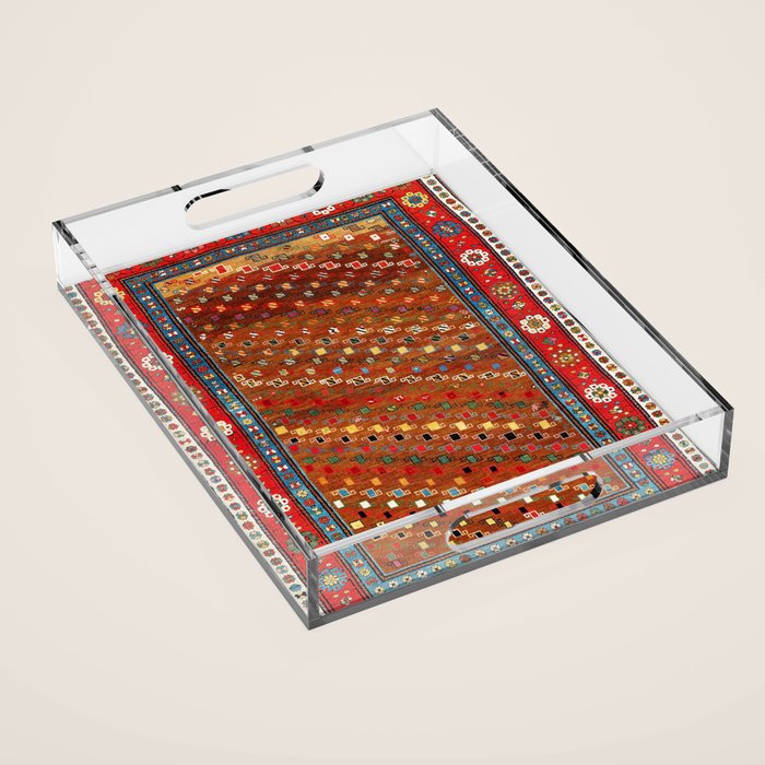 Genje Central Caucasus Antique Rug Print Acrylic Tray Gallery Image 1