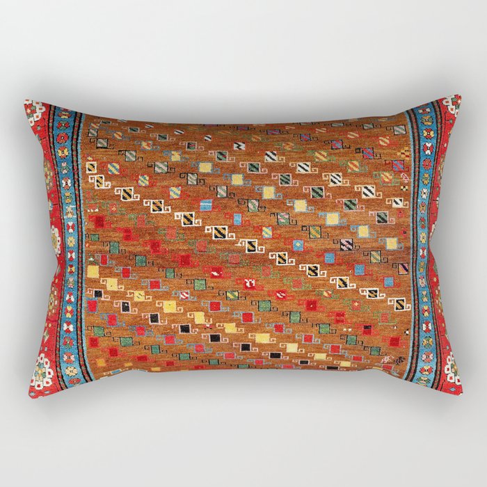 Genje Central Caucasus Antique Rug Print Rectangular Pillow Gallery Image 2