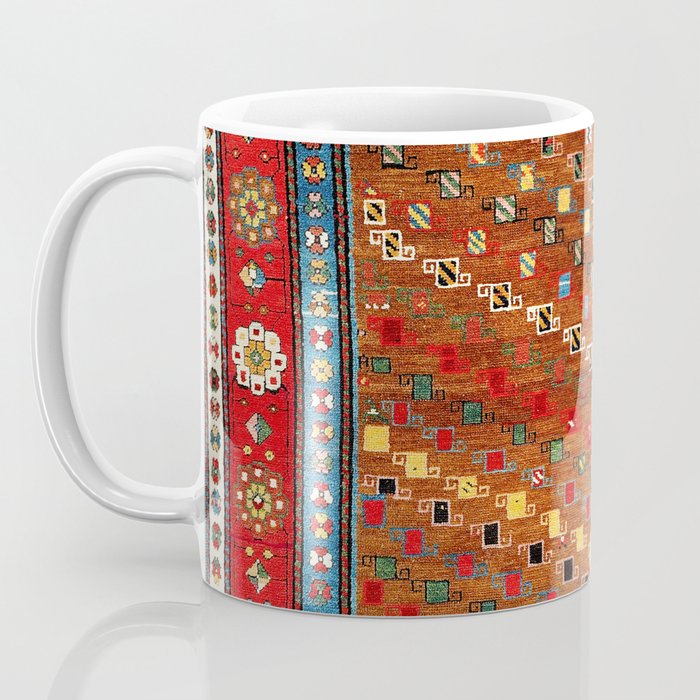 Genje Central Caucasus Antique Rug Print Coffee Mug Gallery Image 3
