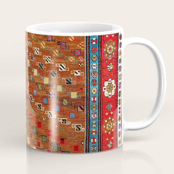 Genje Central Caucasus Antique Rug Print Coffee Mug Gallery Image 1