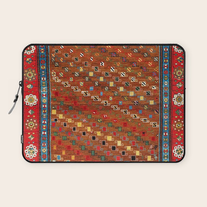 Genje Central Caucasus Antique Rug Print Laptop Sleeve Gallery Image 1