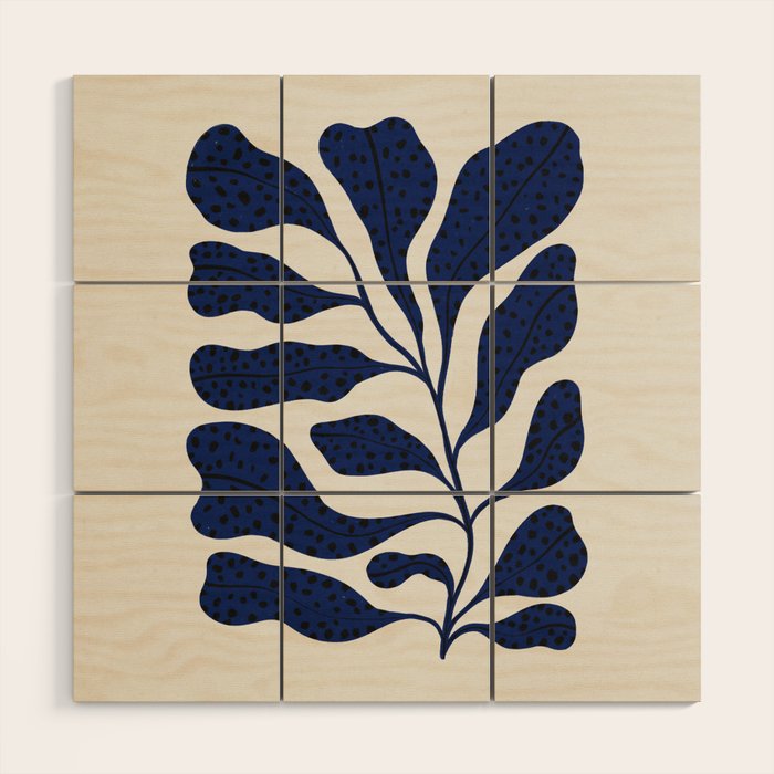 Blue Plant #2 Wood Wall Art Gallery Image 1
