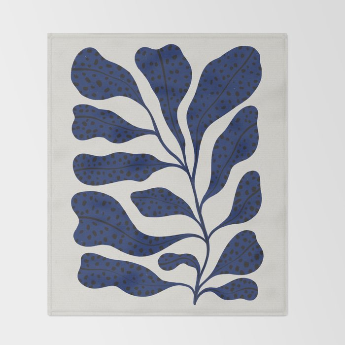 Blue Plant #2 Throw Blanket Gallery Image 2