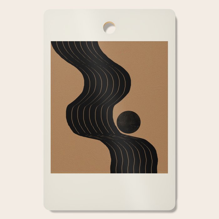 Modern Waves and Sun Cutting Board Gallery Image 1