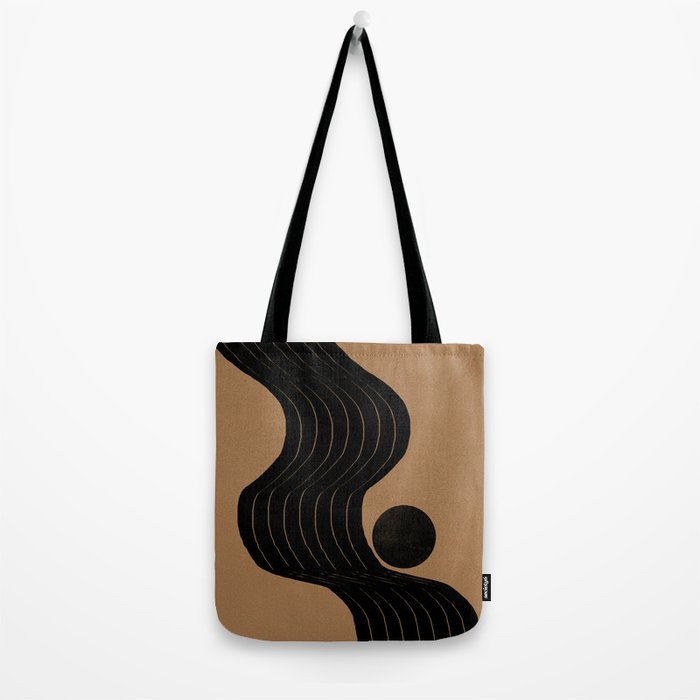 Modern Waves and Sun Tote Bag Gallery Image 2