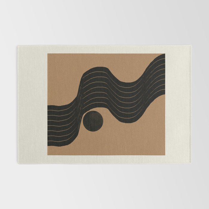 Modern Waves and Sun Rug Gallery Image 2