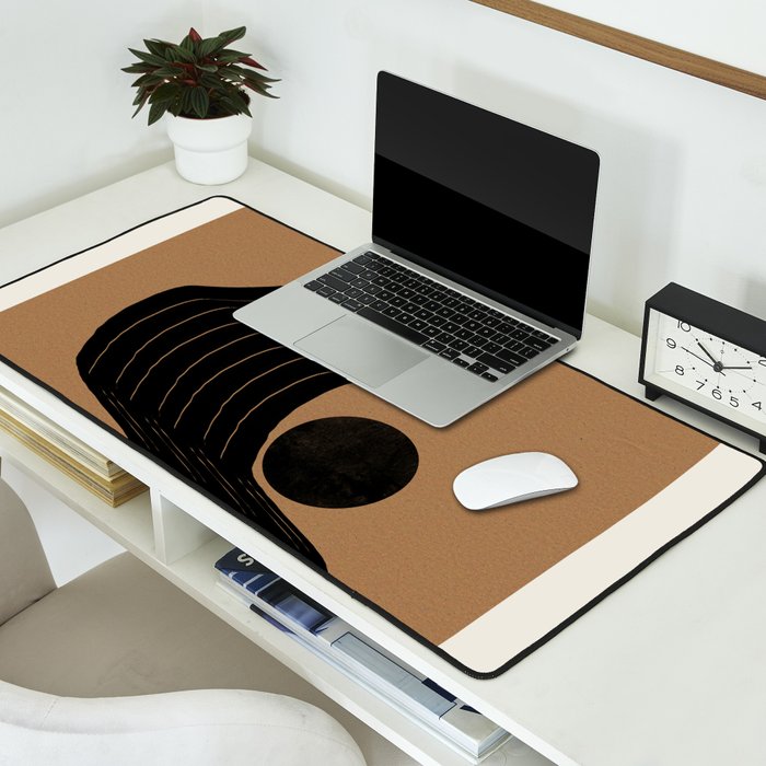 Modern Waves and Sun Desk Mat Gallery Image 2