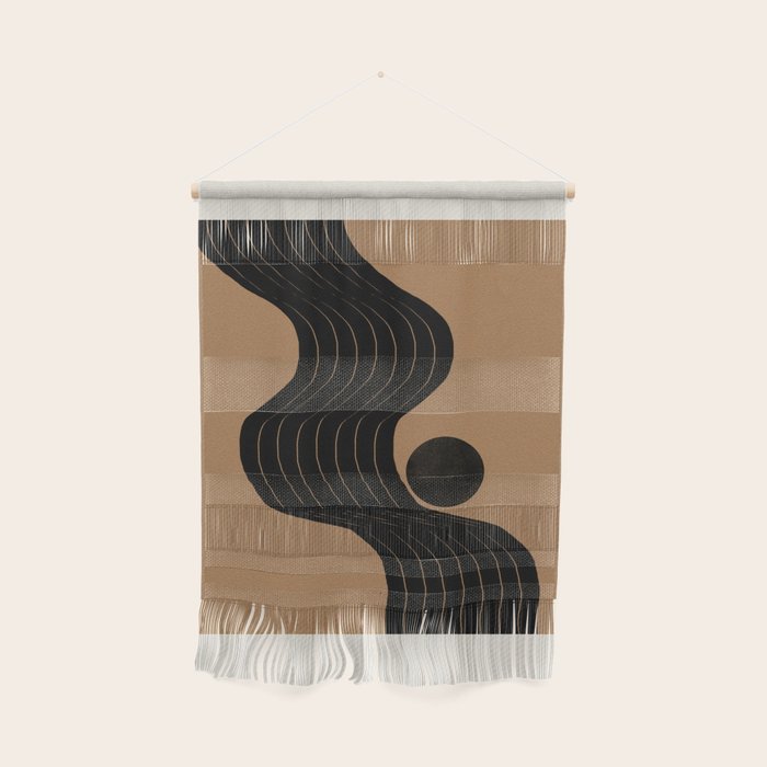 Modern Waves and Sun Wall Hanging Gallery Image 1
