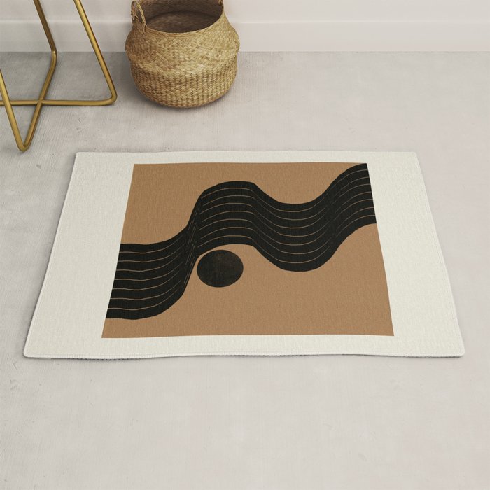 Modern Waves and Sun Rug Gallery Image 1