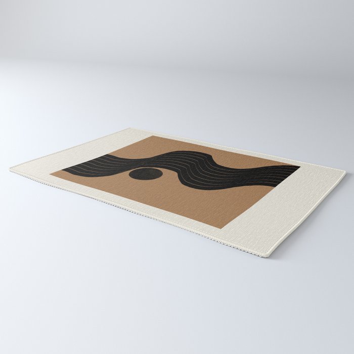 Modern Waves and Sun Rug Gallery Image 3