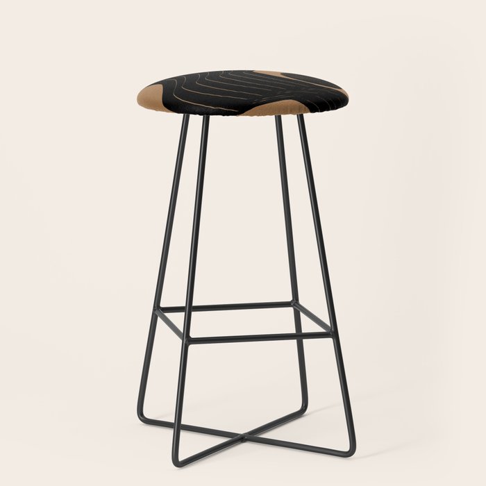 Modern Waves and Sun Stool Gallery Image 1