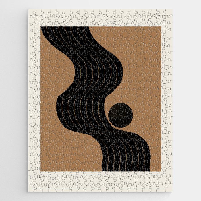 Modern Waves and Sun Jigsaw Puzzle Gallery Image 1