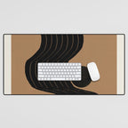 Modern Waves and Sun Desk Mat Gallery Image 1
