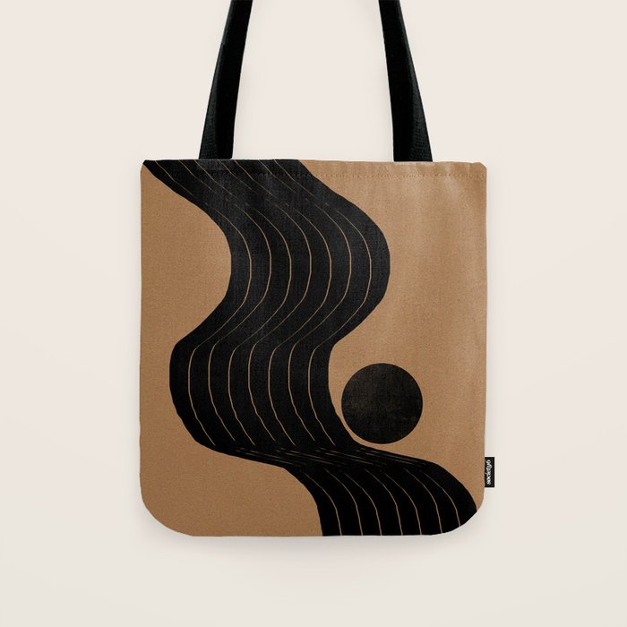 Modern Waves and Sun Tote Bag Gallery Image 1