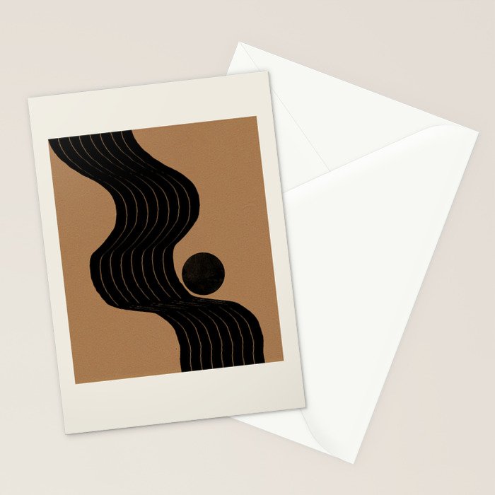 Modern Waves and Sun Stationery Card Gallery Image 2