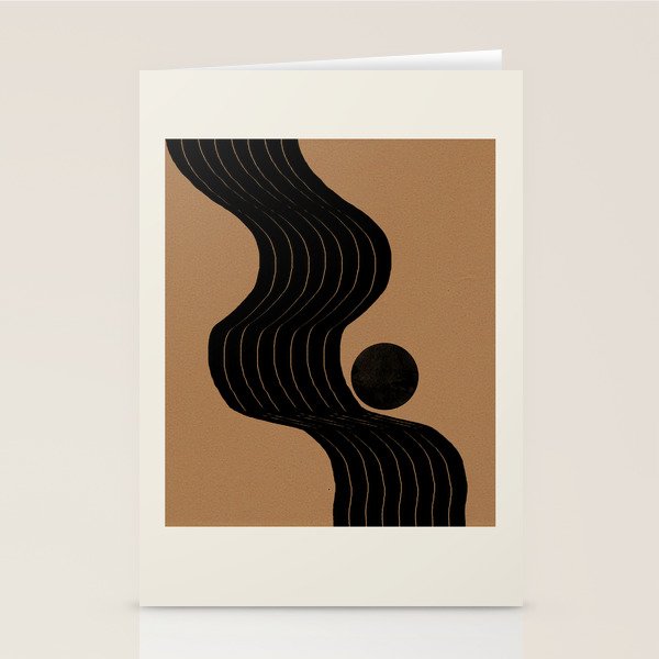 Modern Waves and Sun Stationery Card Gallery Image 1