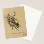 Cowboy on a Bucking Horse 3 by Edward Borein Stationery Card Gallery Image 2