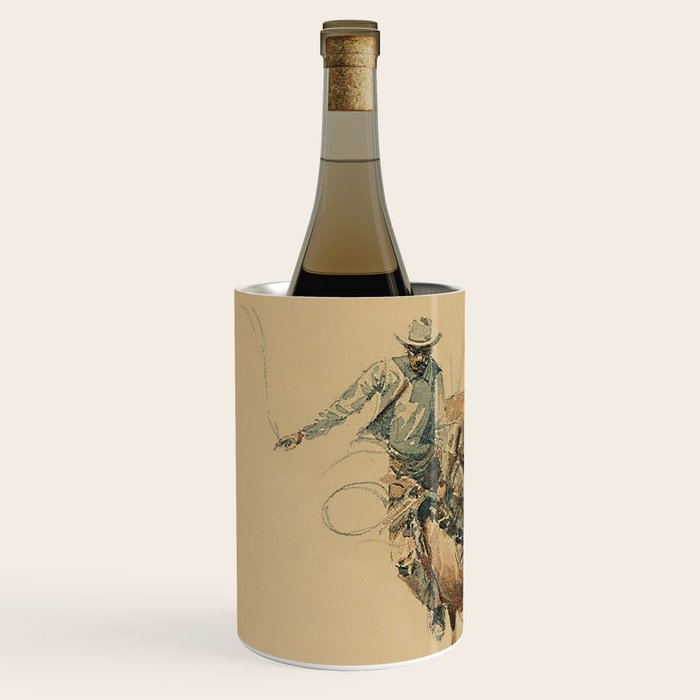 Cowboy on a Bucking Horse 3 by Edward Borein Wine Chiller Gallery Image 2