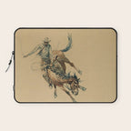 Cowboy on a Bucking Horse 3 by Edward Borein Laptop Sleeve Gallery Image 1