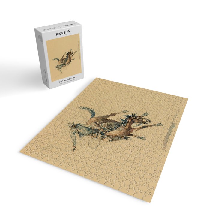 Cowboy on a Bucking Horse 3 by Edward Borein Jigsaw Puzzle Gallery Image 2
