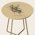 Cowboy on a Bucking Horse 3 by Edward Borein Side Table Gallery Image 2