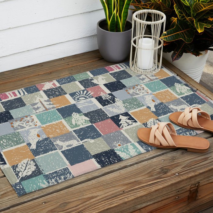 Black Forest Kids Check Outdoor Rug Gallery Image 2