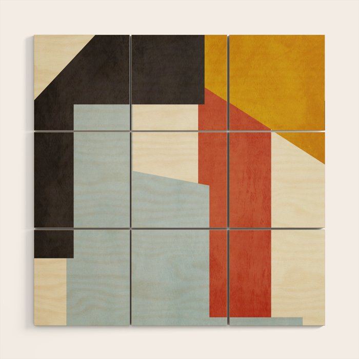 geometric abstract 36 Wood Wall Art Gallery Image 1