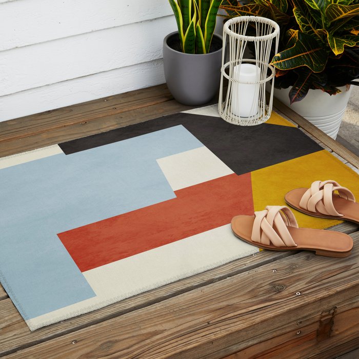 geometric abstract 36 Outdoor Rug Gallery Image 2