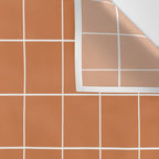 Grid (Terracotta) Wall Tapestry Gallery Image 3