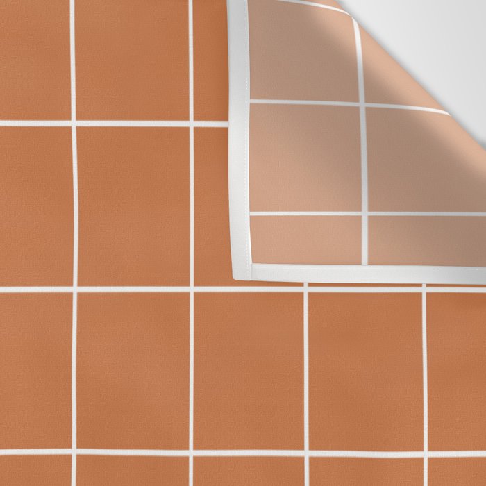 Grid (Terracotta) Wall Tapestry Gallery Image 3
